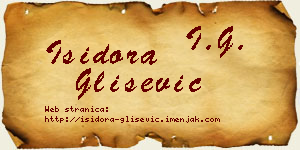 Isidora Glišević vizit kartica